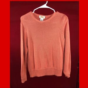 Talbots Petites coral pink sweater